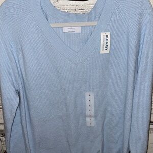 Old Navy Women’s Sky Blue V-Neck Sweater